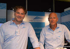 Mark Looije and Ben Hogervorst manning the stand of Looije Agro Technics.                     